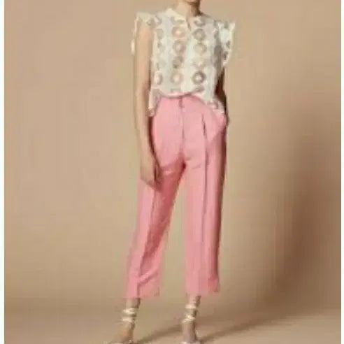 [BUNJANG] Sandro Cropped Straight Leg Pants / 산드로 크롭 스트레이트 레그 팬츠 (44)