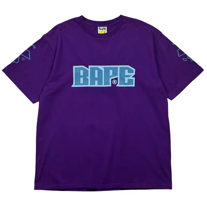 [BUNJANG] BAPE Logo Purple T-Shirt / 베이프 로고 퍼플 반팔티