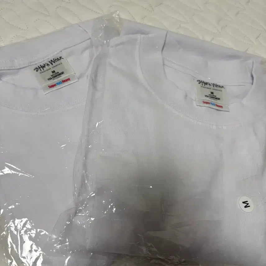 [BUNJANG] Shaka Wear Short Sleeve T-Shirt White M (2-Pack) / 샤카웨어 반팔티셔츠 화이트 M 2장