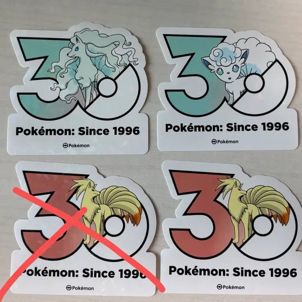 [BUNJANG] Pokemon 30th Anniversary Sticker Set (3 Types) / 포켓몬 30주년 기념 스티커 3종