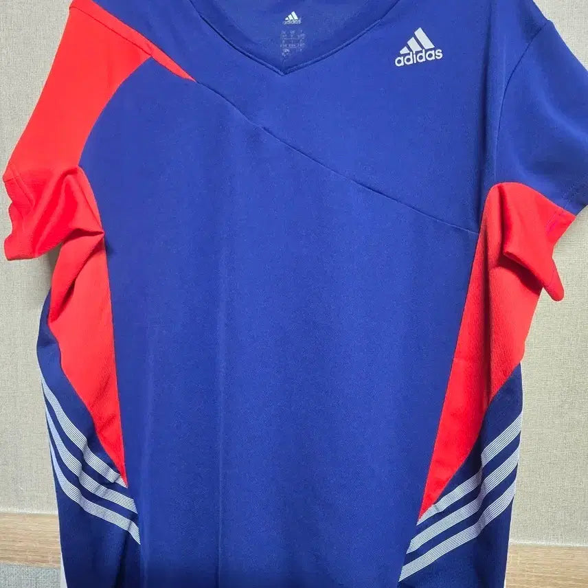 [BUNJANG] Adidas Men's Short Sleeve T-Shirt Blue/Orange / 아디다스 반팔 티셔츠 남성용 블루/오렌지