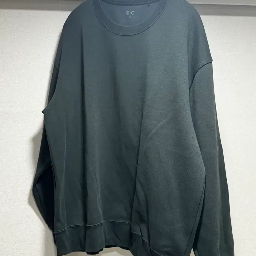 [BUNJANG] Uniqlo C Oversized Sweatshirt Dark Green XL / 유니클로C 오버사이즈 스웻셔츠 (다크 그린, XL)