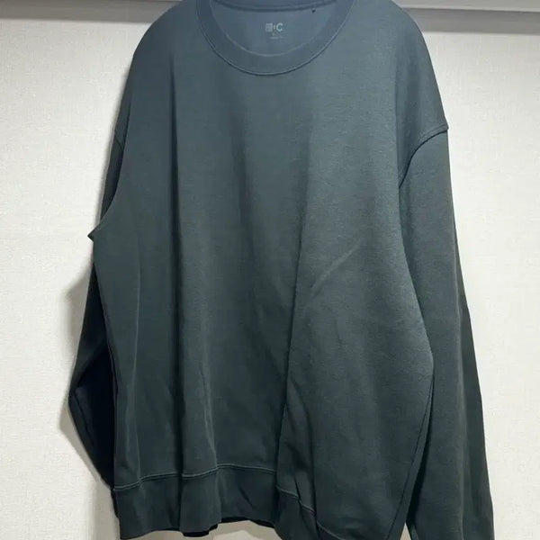 [BUNJANG] Uniqlo C Oversized Sweatshirt Dark Green XL / 유니클로C 오버사이즈 스웻셔츠 (다크 그린, XL)