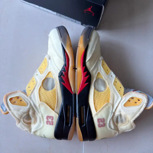 [BUNJANG] Nike Air Jordan 5 Off-White Fire Red / 조던5 오프화이트 세일 파이어레드 275mm