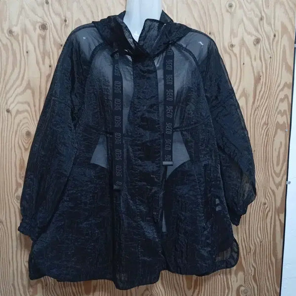 [BUNJANG] Deco Elegant See-through Hooded Jacket / 데코 시스루 우아한 후드 쟈켓