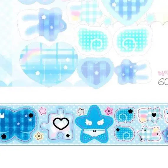 [BUNJANG] Happy Nyan Day Check Deco Kiss Cut Sticker Set / 해피냥데이 체크데코 키스컷