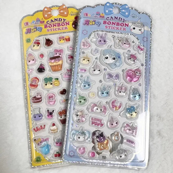 [BUNJANG] Hoppe-chan Candy Bonbon Drop Sticker Bundle Set (Heisei Era, 3D Lenticular) / 일괄) 정품 홋페짱 캔디 봉봉드롭 스티커 고전 헤이세이 3D 입체