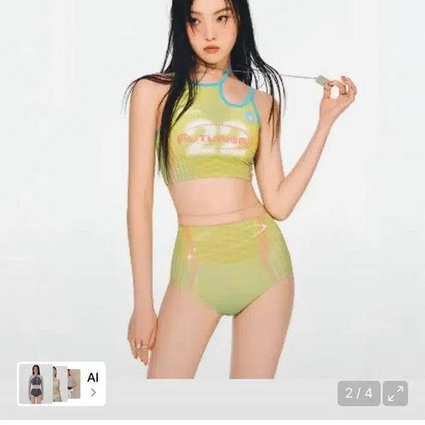 [BUNJANG] LALAFOX Sporty Cut-Out Bikini Swimsuit / 라라폭스 비키니 수영복 SPORTY CUT-OUT BIKINI