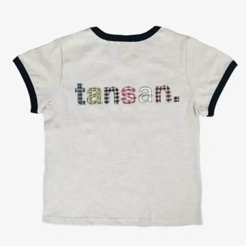 [BUNJANG] Applique Magnesium Carbonate T-Shirt / 탄산마그네슘 아플리케 링거 반팔티셔츠