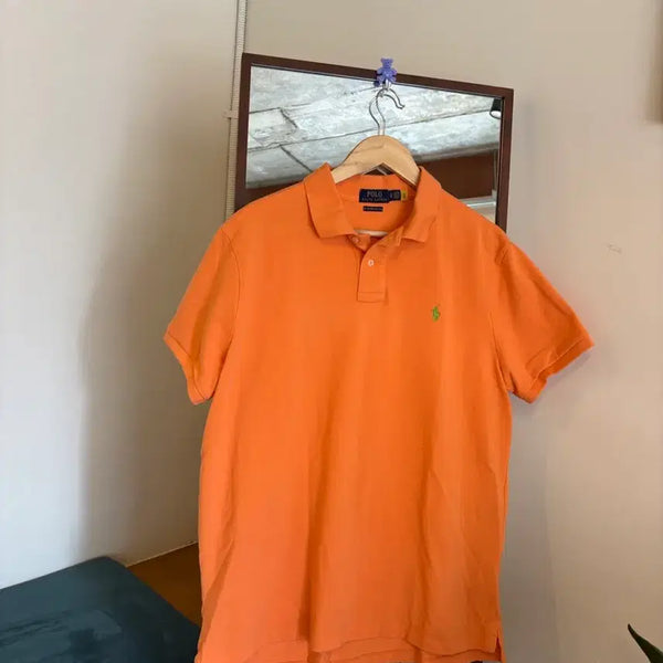 [BUNJANG] Polo Ralph Lauren Orange Short Sleeve Polo Shirt / 폴로 랄프로렌 반팔 카라티 오렌지