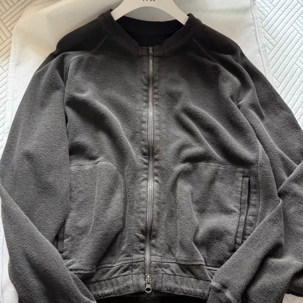 [BUNJANG] POLITEUR Rough Set Zip-up Khaki Charcoal / [3] 폴리테루 러프셋 집업 카키 챠콜