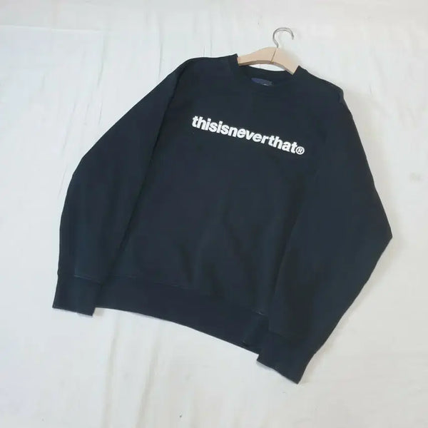 [BUNJANG] thisisneverthat Logo Sweatshirt Black L / 디스이즈네버댓 맨투맨 블랙