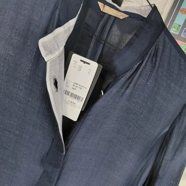 [BUNJANG] Olivia Hassler Navy Blouse Size M / 올리비아헤슬러상의M(새상품)
