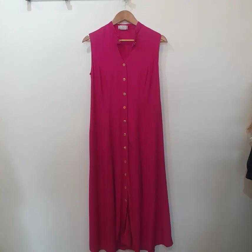 [BUNJANG] Coldwater Creek Hot Pink Long Dress Acetate Blend / 핫핑크 롱 원피스*아세테이트, 레이온 Coldwater creek