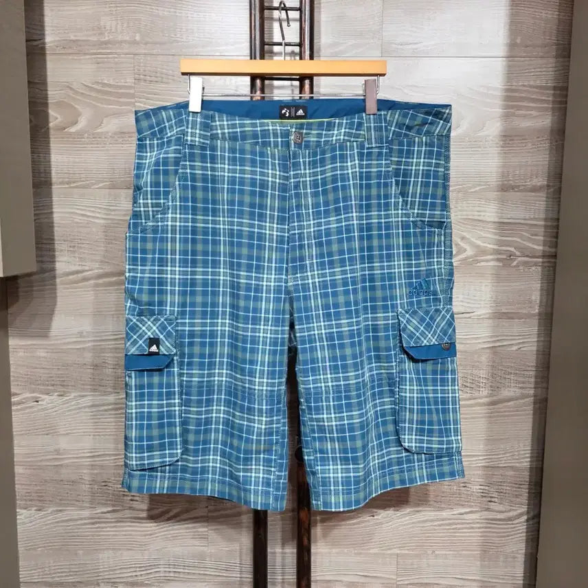 [BUNJANG] Adidas Check Shorts 2XL / 아디다스 체크 반바지 2XL (nbp192