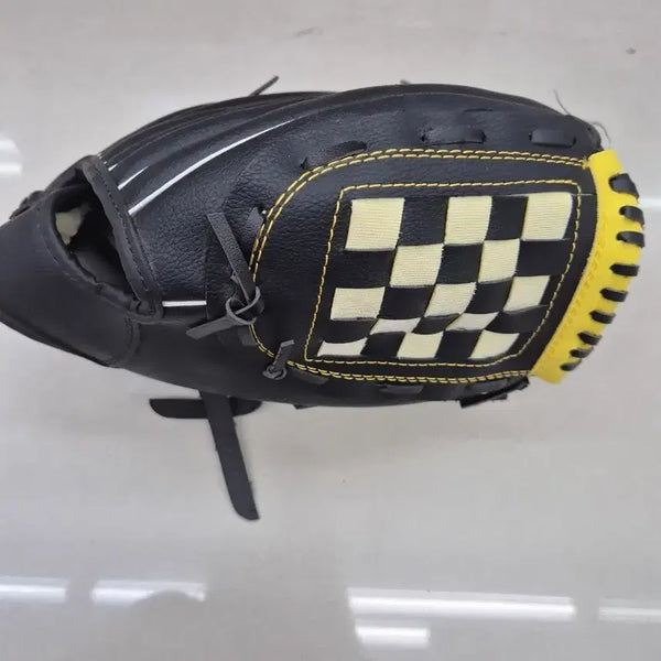 [BUNJANG] Baseball Glove Black/Yellow Check Pattern / 야구글러브 검정/노랑 체크 패턴