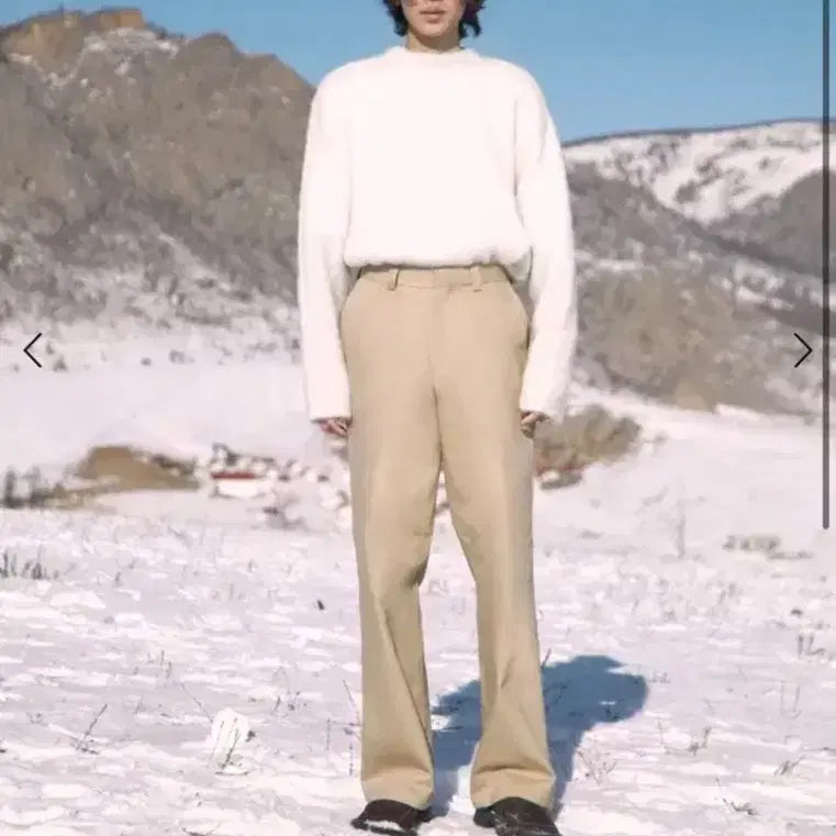 [BUNJANG] STU Straight Cotton Pants Beige M / [M] STU 스트레이크 코튼 팬츠 베이지