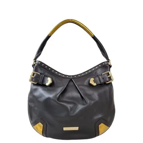 [BUNJANG] Burberry Dark Brown Leather Hartley Hobo Bag / 정품 버버리 다크브라운 레더 하틀리 호보백