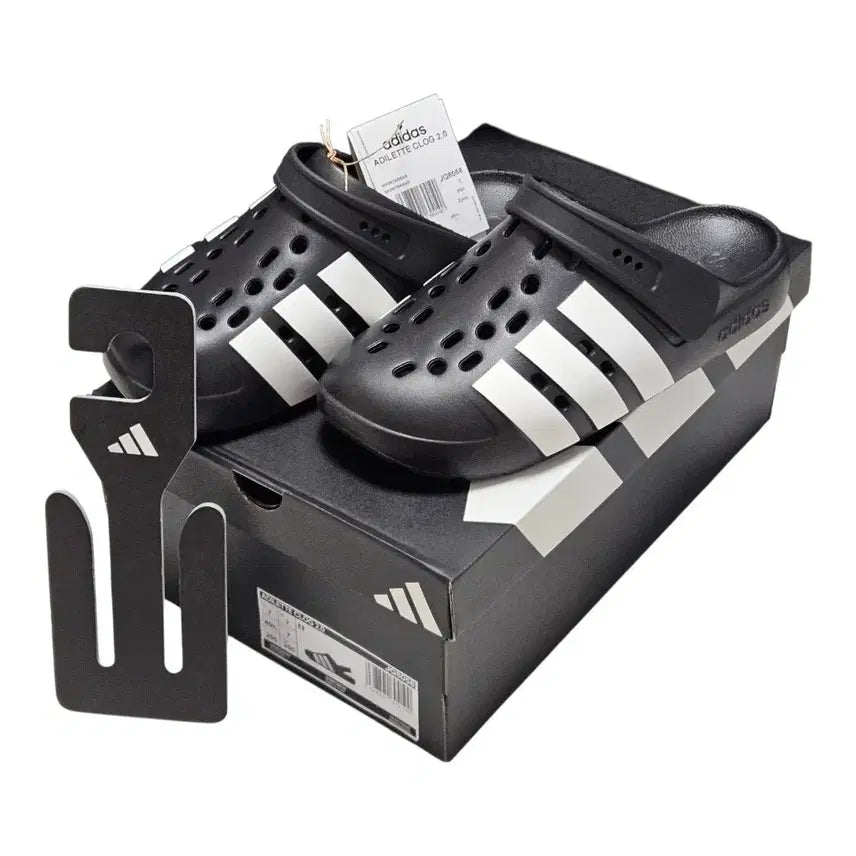 [BUNJANG] Adidas Adilette Clogs 2.0 Crocs Black / 정품) 아디다스 아딜렛 클로그 2.0  크록스 블랙