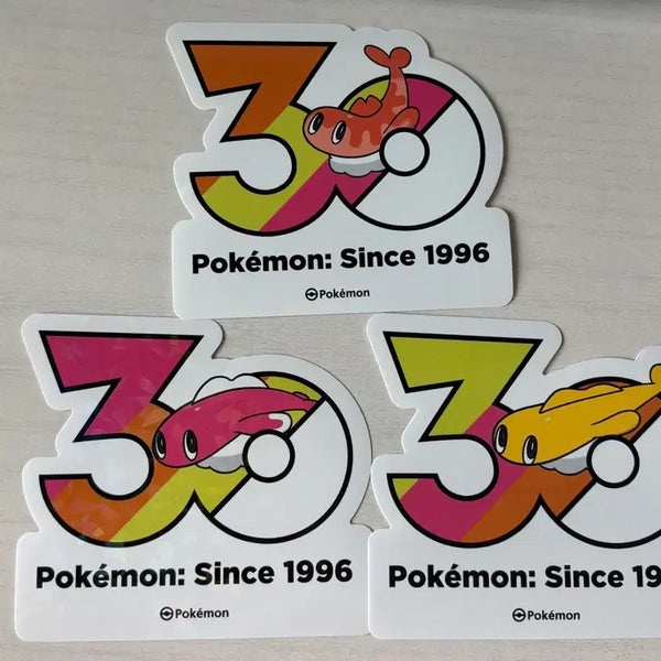 [BUNJANG] Pokemon 30th Anniversary Sticker 3-Set / 포켓몬 30주년 스티커 3종 세트 싸리용