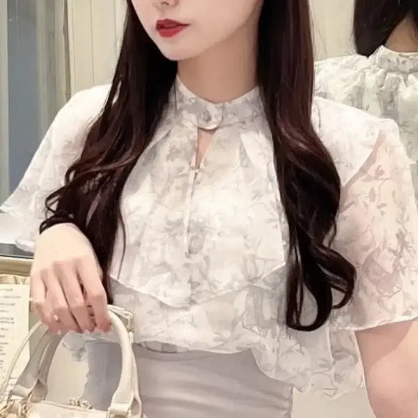 [BUNJANG] Michelle Macaron Royal Frill Blouse / 미셸마카롱 로얄 프릴 블라우스 일브 스나계
