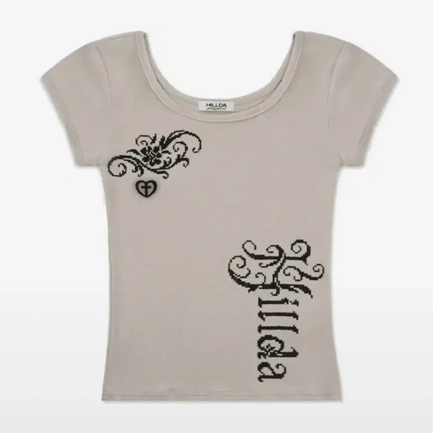[BUNJANG] Hilda Rust Slim T-Shirt [Beige] / 힐다 hillda 러스트 슬림 티 [베이지]