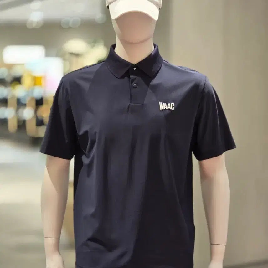 [BUNJANG] WAK GOLF Men's Relaxed Fit Polo T-Shirt - Navy, XL / 왁골프남성티셔츠[XL]