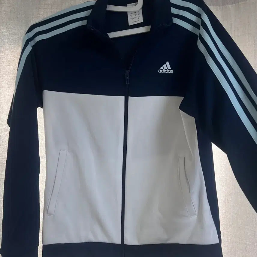 [BUNJANG] Adidas Rare Navy Striped Track Jacket / 아디다스 희귀 삼선 네이비 배색 져지
