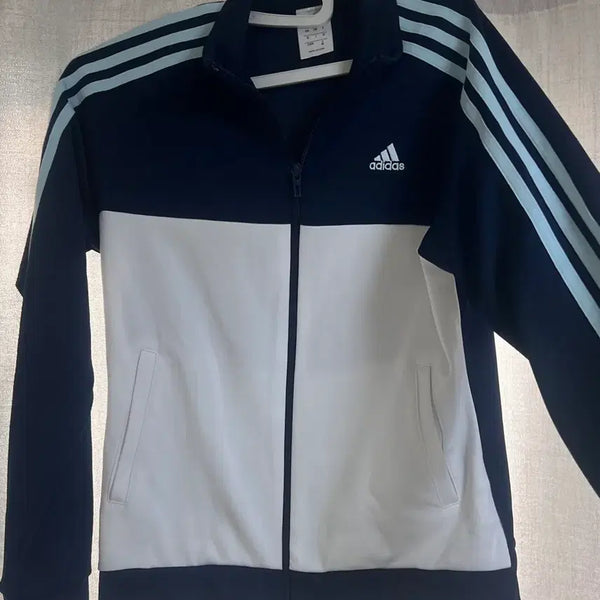 [BUNJANG] Adidas Rare Navy Striped Track Jacket / 아디다스 희귀 삼선 네이비 배색 져지