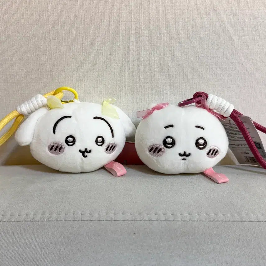 [BUNJANG] Chiikawa Face Plush Keychain / 치이카와 페이스 얼굴 인형 키링 가방걸이 새상품