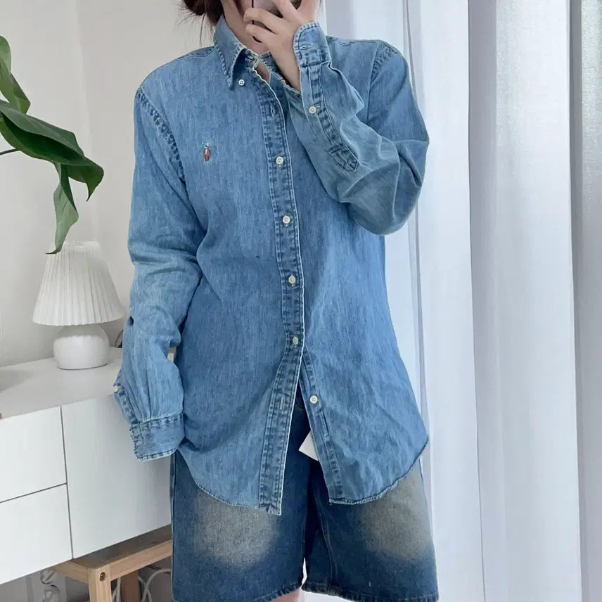 [BUNJANG] Polo Ralph Lauren Multi-Pony Custom Fit Denim Shirt (Size S) / 폴로 데님 / 멀티포니 커스텀핏 셔츠 [ S ]