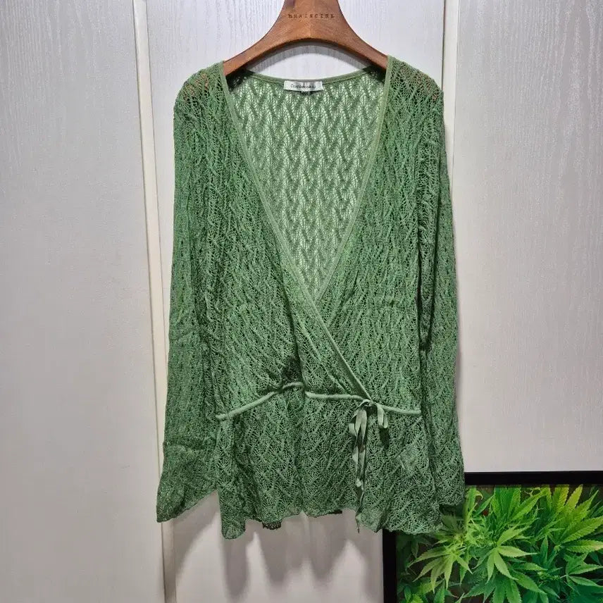 [BUNJANG] Japanese Vintage Green Wrap Cardigan / (세일)JPN VTG. 랩 가디건 그린