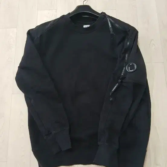 [BUNJANG] CP Company Diagonal Zip Sweatshirt Black XL / CP컴퍼니 맨투맨 사선지퍼 백화점판 한글택 정품A급 검정 XL