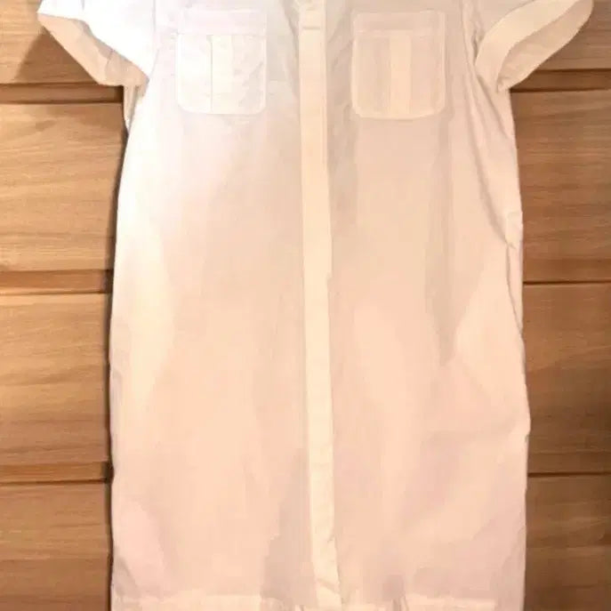 [BUNJANG] White Short-Sleeve Cotton Dress (Size 55-66) / [새상품] 시원한 화이트 반팔 원피스(55-66반)
