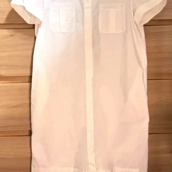 [BUNJANG] White Short-Sleeve Cotton Dress (Size 55-66) / [새상품] 시원한 화이트 반팔 원피스(55-66반)