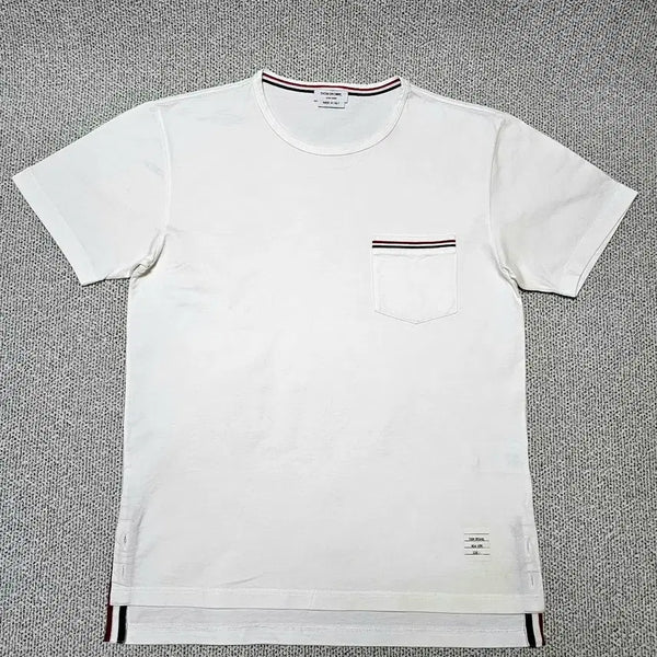[BUNJANG] Thom Browne Stripe Pocket Cotton T-shirt Size 1 / [1 사이즈] 톰브라운 스트라이프 포켓 티셔츠