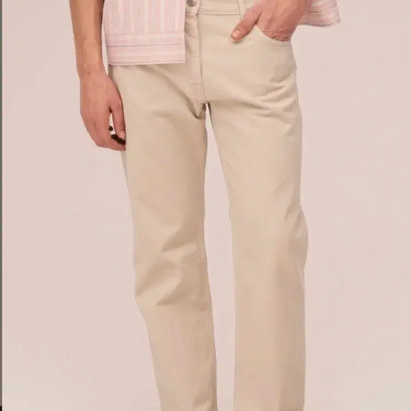 [BUNJANG] SONNY Straight Regular Fit Pants - Beige / SONNY 스트레이트 레귤러핏 팬츠 베이지