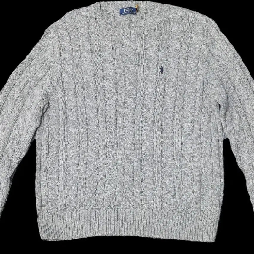 [BUNJANG] Polo Ralph Lauren Cable Knit Cotton Sweater (Unworn) / 폴로 랄프로렌 케이블니트 코튼 스웨터 (미착용)