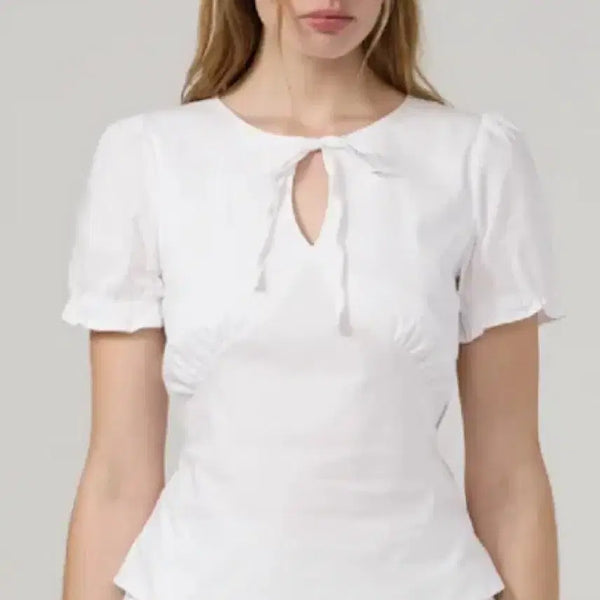 [BUNJANG] Glowny Lily Puff Blouse Top White / 글로니 릴리 퍼프 블라우스 탑 화이트 glowny