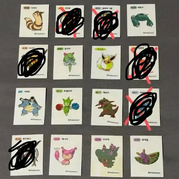 [BUNJANG] Pokemon Stickers / (개당1900원) 포켓몬 빵 띠부씰