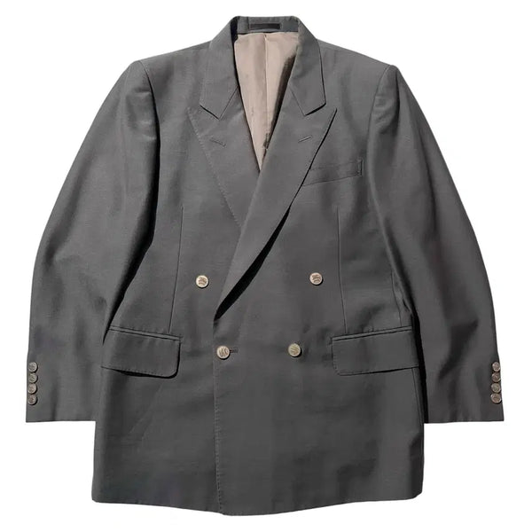 [BUNJANG] Burberry Wool Mohair Double Breasted Blazer Jacket / [여M-L] 버버리 울 모헤어 금장버튼 더블 블레이저 자켓