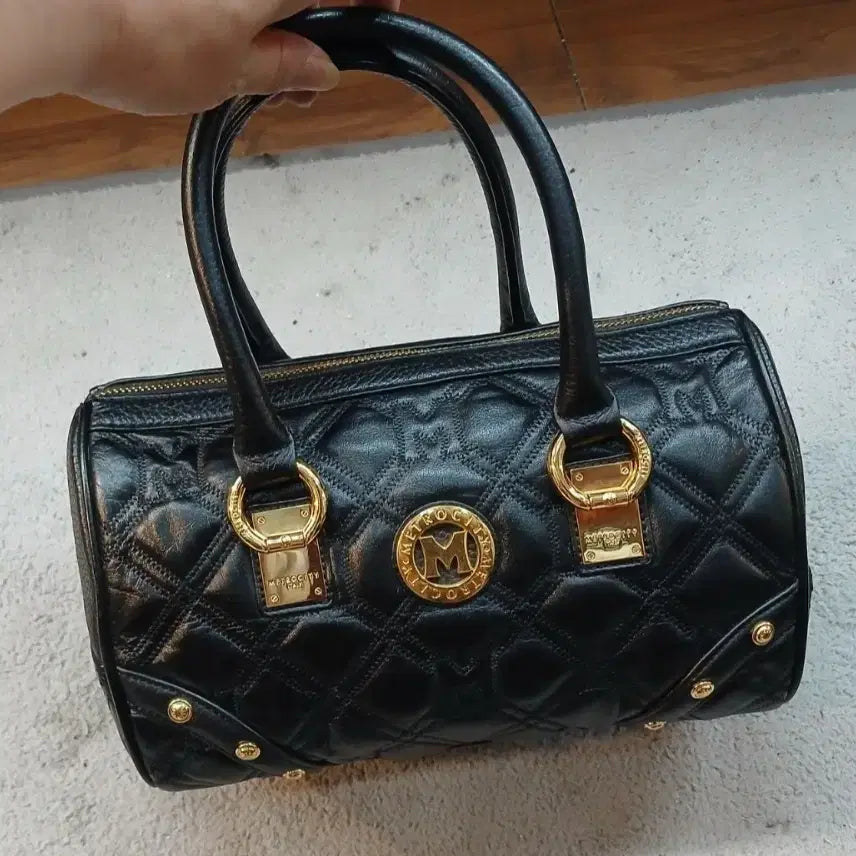 [BUNJANG] Metroc City Quilting Boston Bag Tote Bag / 빈티지존 메트로시티 퀼팅 보스턴백  가방 토트백