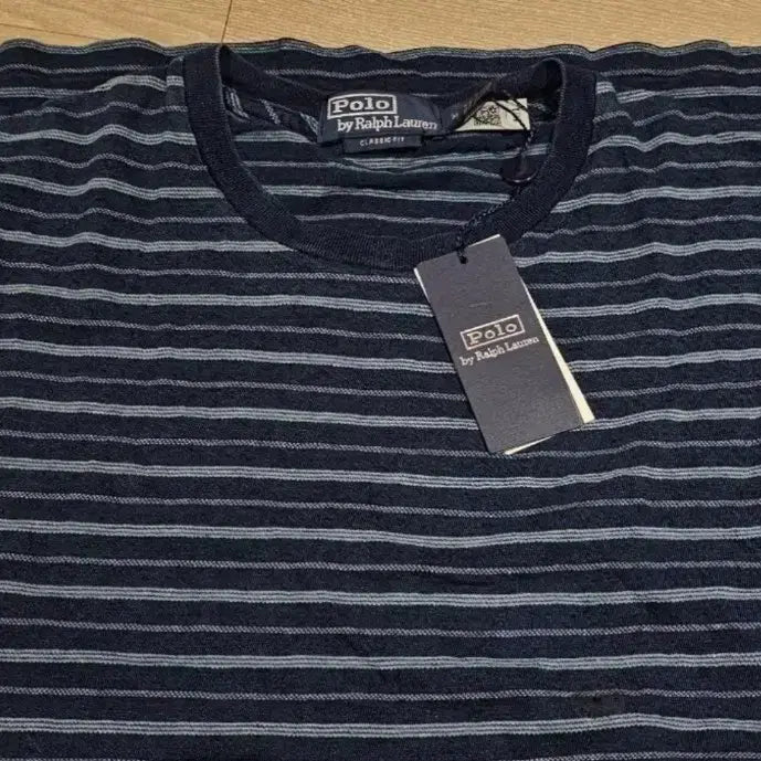 [BUNJANG] Polo Ralph Lauren RRL Striped Cotton Linen Blend T-Shirt (S) / 폴로 랄프로렌 스트라이프 반팔 티셔츠(RRL 인디고)