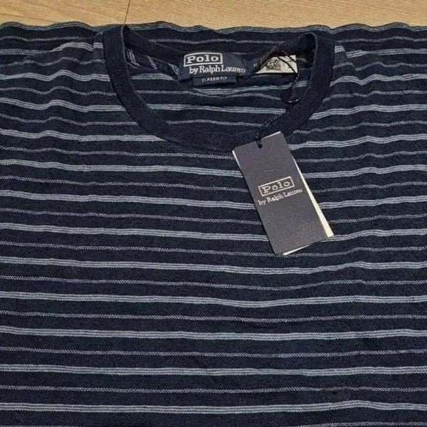 [BUNJANG] Polo Ralph Lauren RRL Striped Cotton Linen Blend T-Shirt (S) / 폴로 랄프로렌 스트라이프 반팔 티셔츠(RRL 인디고)