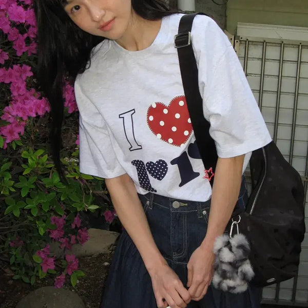 [BUNJANG] Ronron Women's Short Sleeve T-Shirt / 론론 여성 반팔티