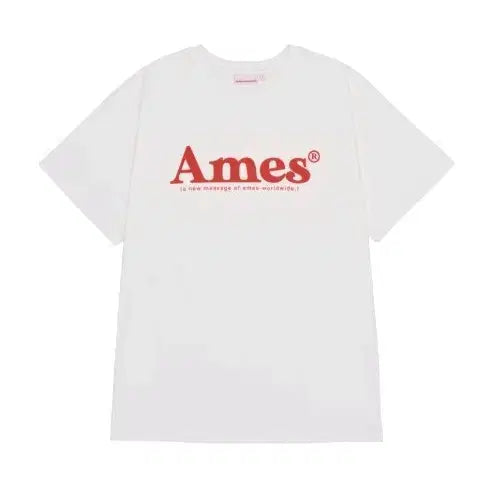 [BUNJANG] AMESS WORLDWIDE Logo Short Sleeve T-shirt M (White) / (새상품) 아메스 월드와이드 로고 반팔티