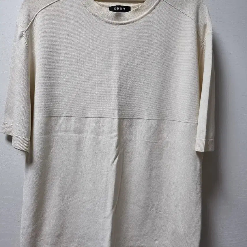 [BUNJANG] DKNY Short Sleeve Knit Top Beige / DKNY 반팔 니트 M