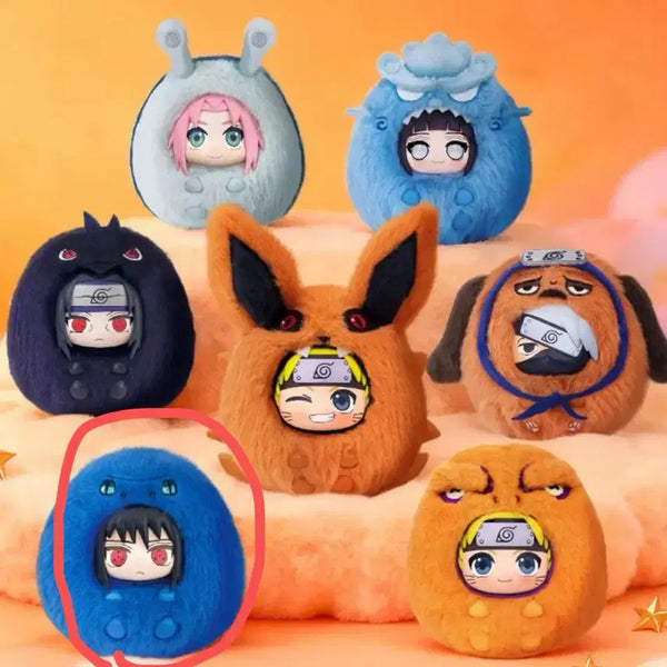 [BUNJANG] EAKI Naruto Round Plush Keychain - Nabubu Sasuke / EAKI 나루토 동글 인형 키링 나부부 사스케 새상품