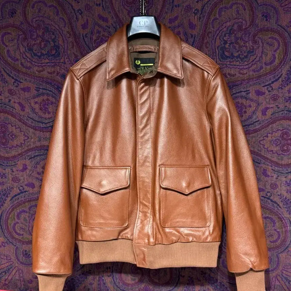 [BUNJANG] Willis & Geiger A-2 Cowhide Leather Jacket / Willis & gieger a-2 카우하이드 가죽 자켓