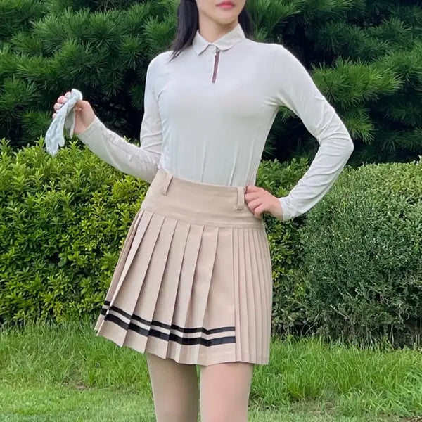 [BUNJANG] Baily White Pleated Golf Skirt - Size S / 베일리화이트 골프 스커트 S